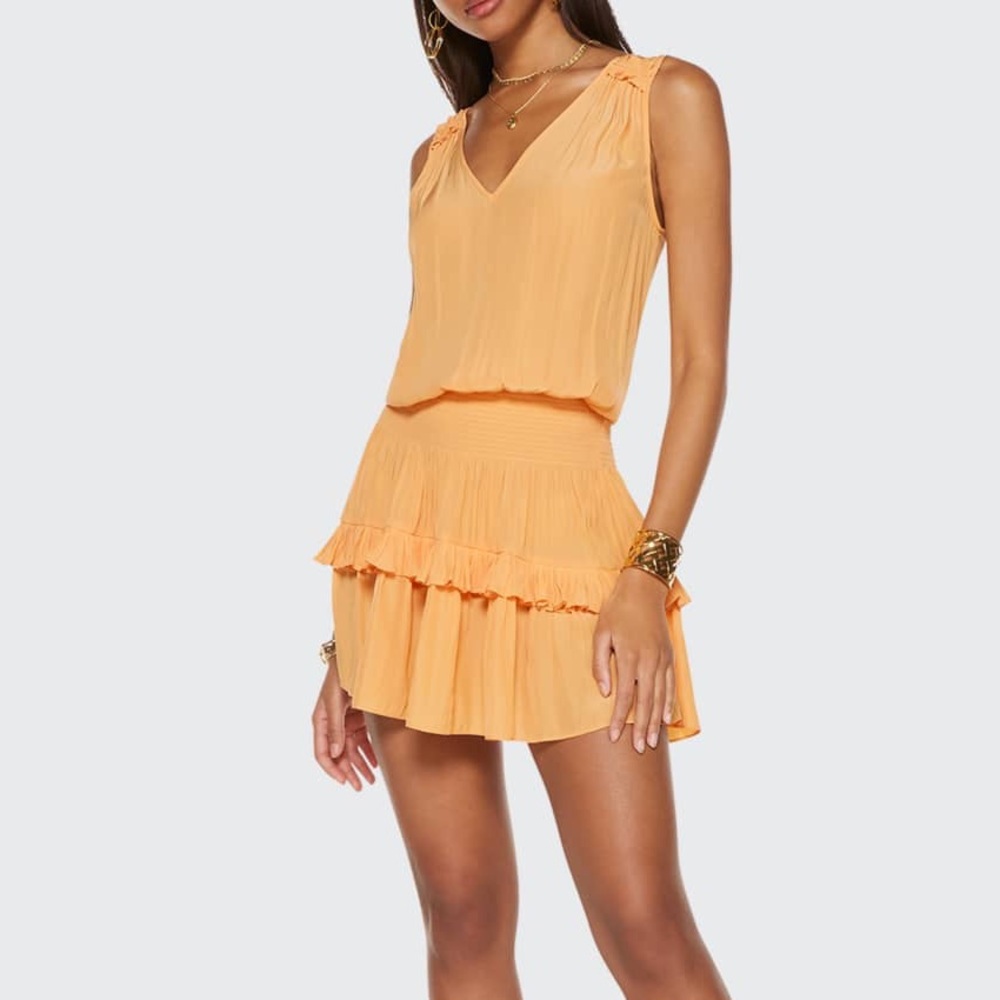 Ramy Brook Peach Sleeveless Mini Dress